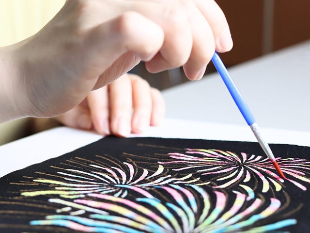 Hand-painted Yuzen